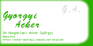 gyorgyi acker business card